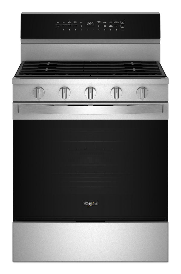 30-inch Smart Gas Range with Air Cooking Technology, No Preheat Air Fry, Steam/Self Clean and High Speed Preheat #stainless