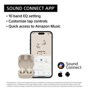 Sony - LinkBuds Clip Truly Wireless Open Earbuds - Greige
