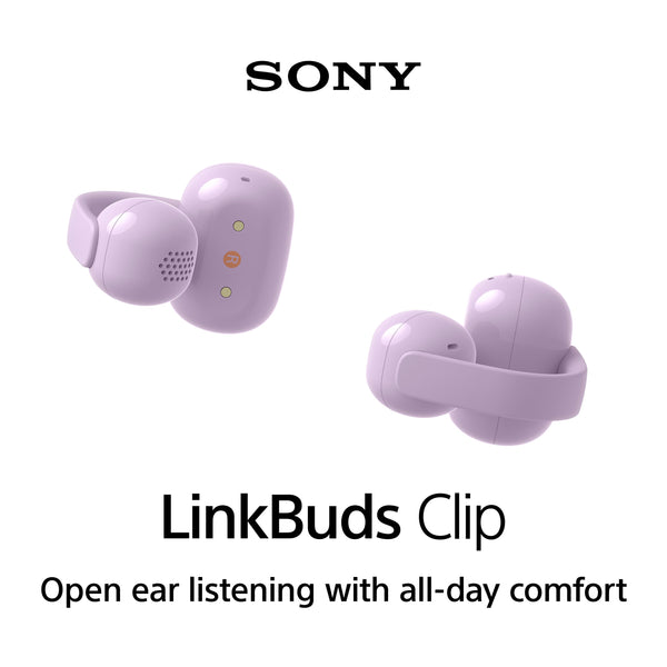 Sony - LinkBuds Clip Truly Wireless Open Earbuds - Lavender