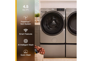 Whirlpool - 4.5 cu. ft. Smart Front Load ENERGY STAR® Washer with FreshFlow™ Vent System #radiantsilver