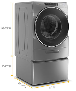 5.0 cu. ft. Front Load Washer with Load & Go™ XL Dispenser #chromeshadow