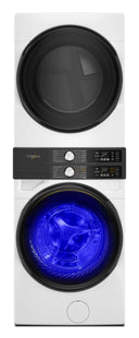 Whirlpool - Smart ENERGY STAR® Front Load Laundry Tower with UV Clean Technology & FreshFlowTM Vent System 4.5 cu. ft. Washer & 7.4 cu. ft. Gas Dryer #white