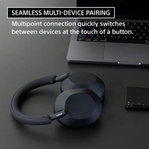 Sony - WH-1000XM5 Wireless Noise Cancelling Over-the-Ear Headphones - Black