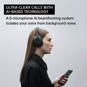 Sony - WH-1000XM6- Best Wireless Noise Cancelling Headphones - Sandstone