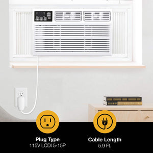 Whirlpool - 550 Sq. Ft. 12,000 BTU Window Air Conditioner - White