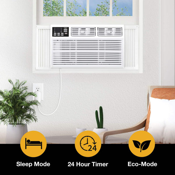 Whirlpool - 550 Sq. Ft. 12,000 BTU Window Air Conditioner - White