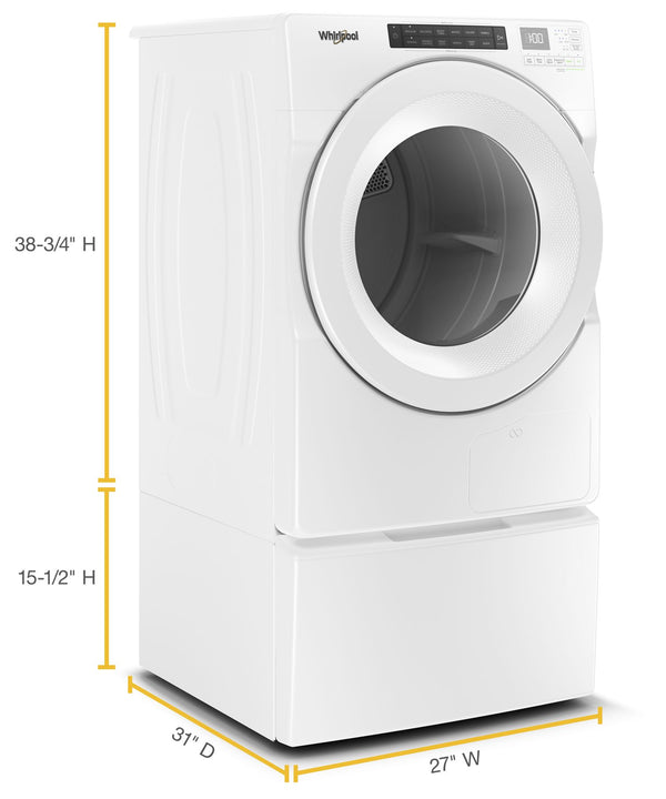 7.4 cu.ft Front Load Heat Pump Dryer with Intiutitive Touch Controls, Advanced Moisture Sensing