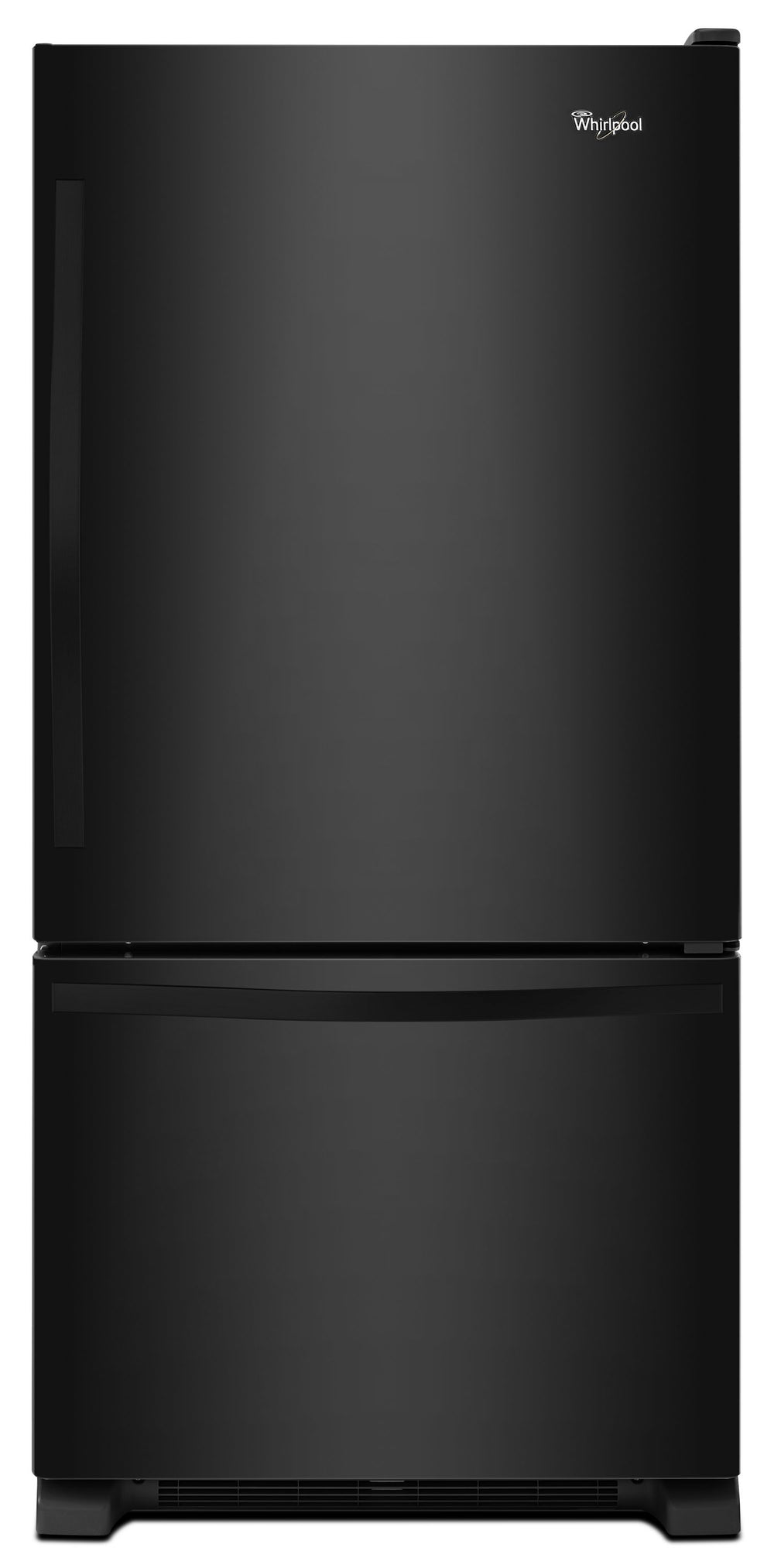 Whirlpool - 33-inches wide Bottom-Freezer Refrigerator with SpillGuard™ Glass Shelves - 22 cu. ft #black
