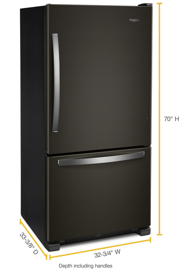 33-inch wide Bottom-Freezer Refrigerator - 22 cu. ft.