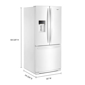 30-inch Wide French Door Refrigerator - 20 cu. ft. #white