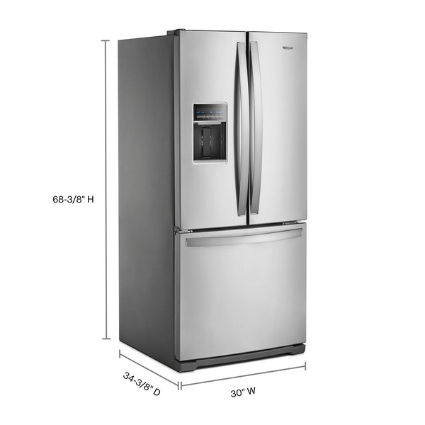 30-inch Wide French Door Refrigerator - 20 cu. ft. #stainless