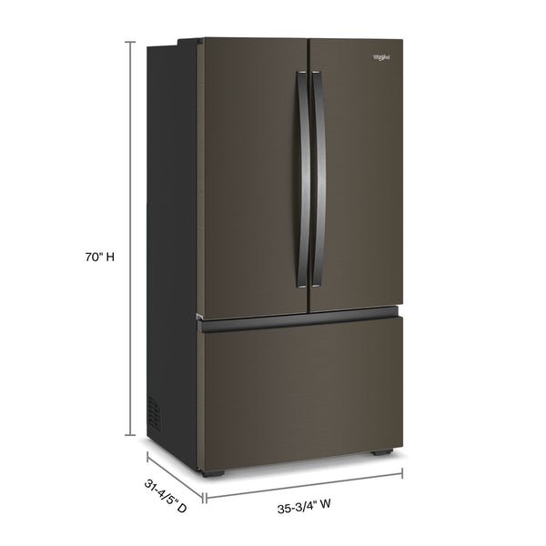 36-inch Wide True Counter Depth 3-Door French Door Refrigerator - 24 cu. ft. #blackstainless