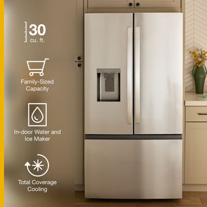 36-Inch French Door Refrigerator with In-Door Water and Ice Maker - 30 cu. ft. #stainless