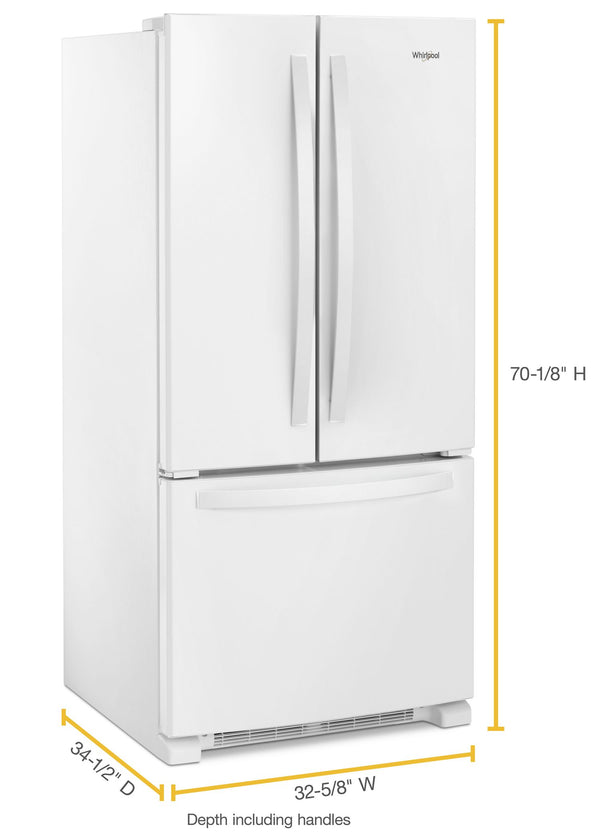33-inch Wide French Door Refrigerator - 22 cu. ft. #white