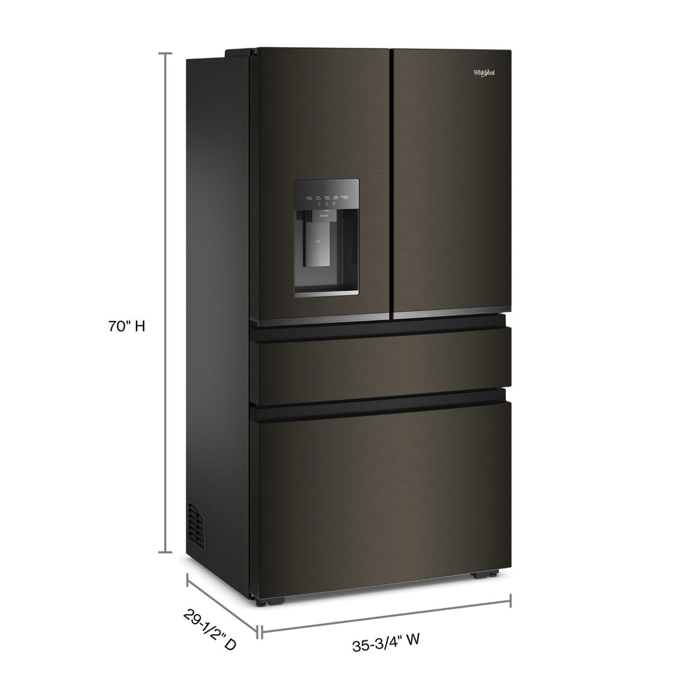 36-inch Wide True Counter Depth 4-Door French Door Refrigerator - 22 cu. ft. #stainless