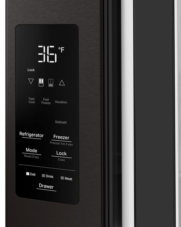 Whirlpool® 30 Cu. Ft. Family-Sized Capacity French Door Refrigerator with Flexible Temperature Drawer #blackstainless