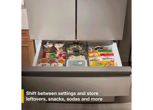 Whirlpool® 30 Cu. Ft. Family-Sized Capacity French Door Refrigerator with Flexible Temperature Drawer #blackstainless