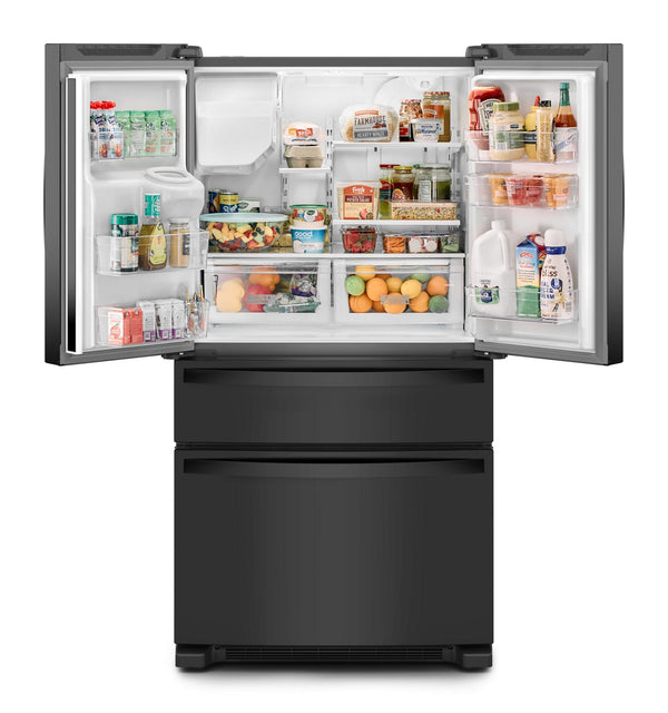 36-Inch Wide French Door Bottom Mount Refrigerator - 25 cu. ft. #black