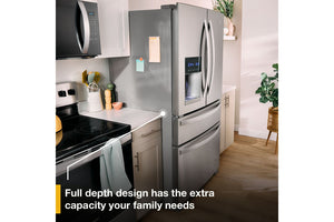 36-Inch Wide French Door Bottom Mount Refrigerator - 25 cu. ft. #black