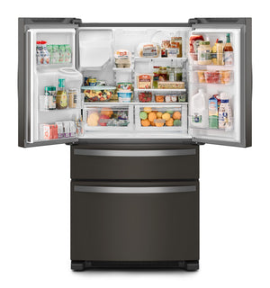 36-Inch Wide French Door Bottom Mount Refrigerator - 25 cu. ft. #blackstainless