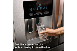 36-Inch Wide French Door Bottom Mount Refrigerator - 25 cu. ft. #white