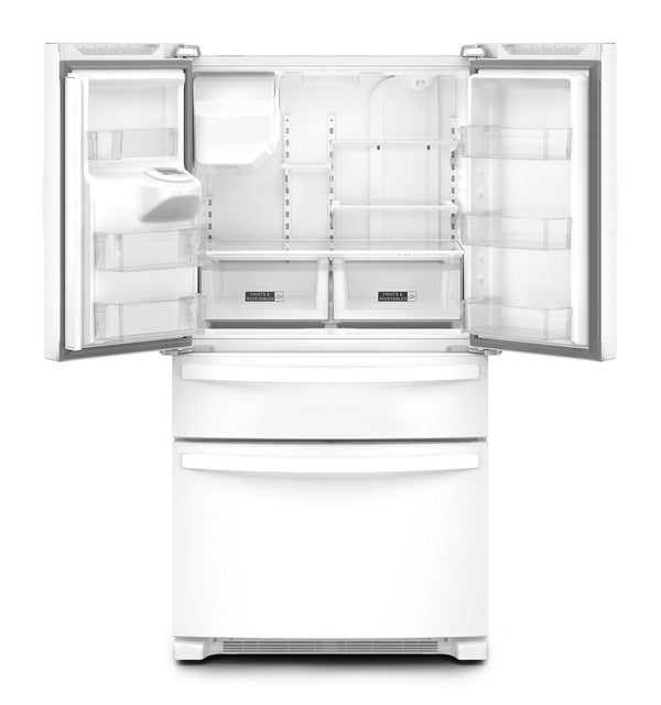 36-Inch Wide French Door Bottom Mount Refrigerator - 25 cu. ft. #white