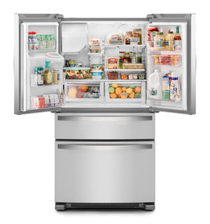 36-Inch Wide French Door Bottom Mount Refrigerator - 25 cu. ft. #stainless