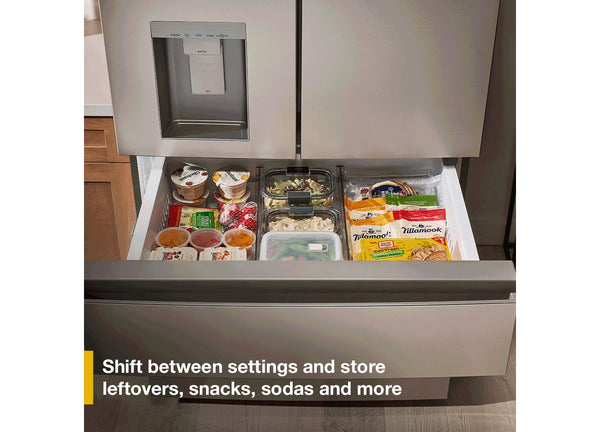 Whirlpool® 29 Cu. Ft. Family-Sized Capacity French Door Refrigerator with Flexible Temperature Drawer #stainless