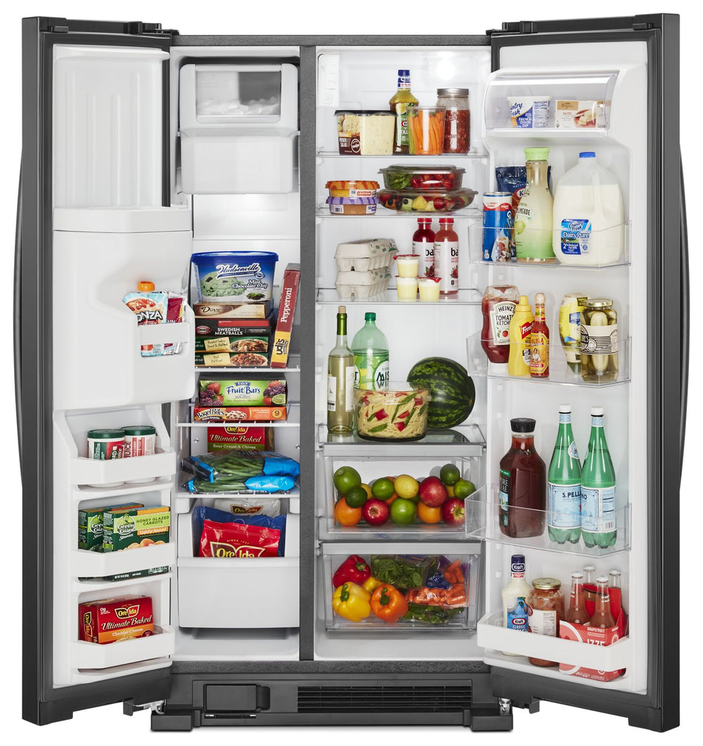 33-inch Wide Side-by-Side Refrigerator - 21 cu. ft. #black
