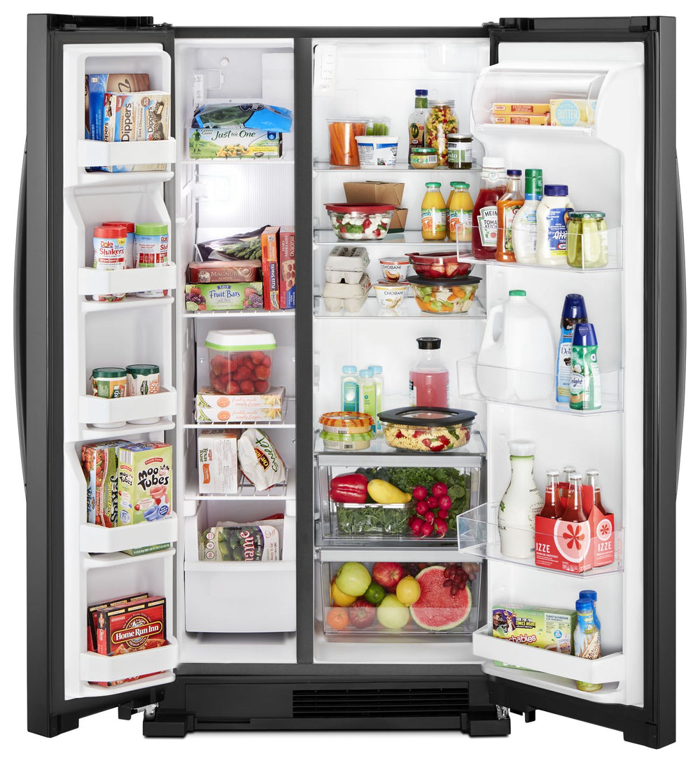 33-inch Wide Side-by-Side Refrigerator - 22 cu. ft. #black