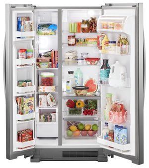 33-inch Wide Side-by-Side Refrigerator - 22 cu. ft. #stainless