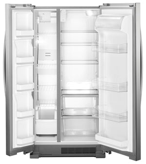 33-inch Wide Side-by-Side Refrigerator - 22 cu. ft. #stainless