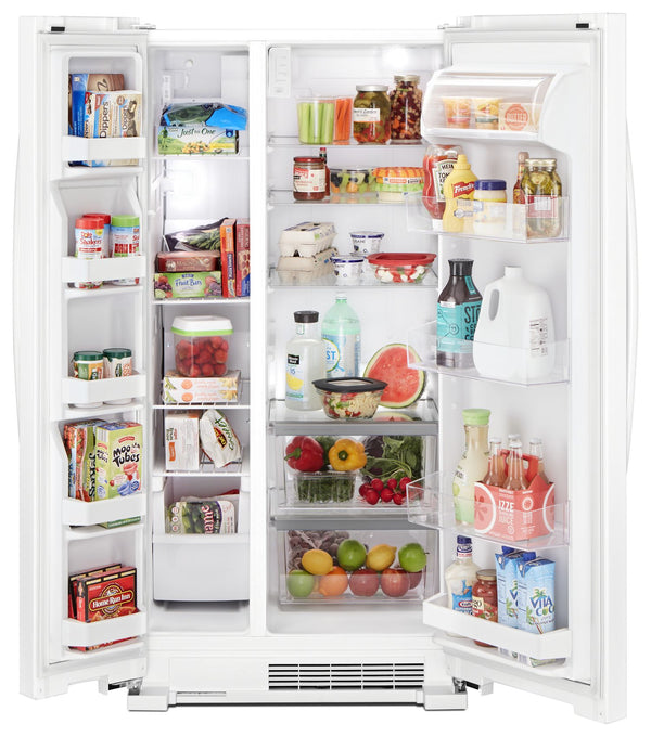 33-inch Wide Side-by-Side Refrigerator - 22 cu. ft. #white