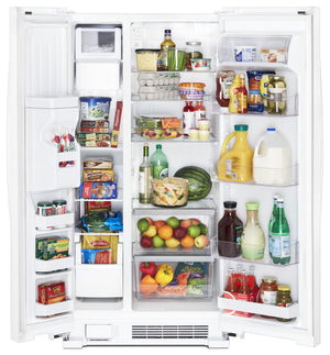 36-inch Wide Side-by-Side Refrigerator - 24 cu. ft. #white