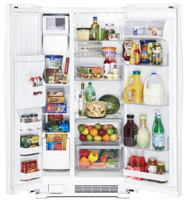 36-inch Wide Side-by-Side Refrigerator - 24 cu. ft. #white