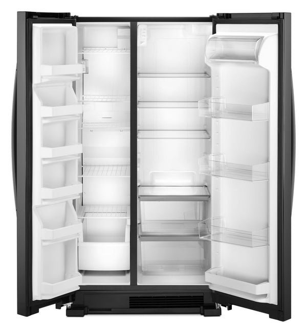 36-inch Wide Side-by-Side Refrigerator - 25 cu. ft. #black