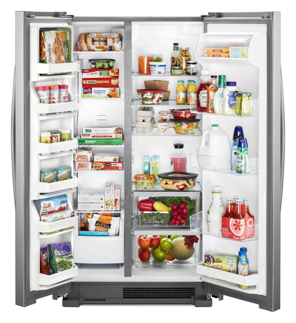 36-inch Wide Side-by-Side Refrigerator - 25 cu. ft. #stainless