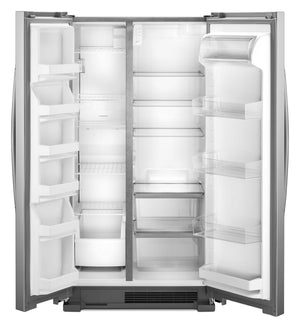 36-inch Wide Side-by-Side Refrigerator - 25 cu. ft. #stainless