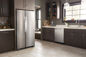 36-inch Wide Side-by-Side Refrigerator - 25 cu. ft. #stainless