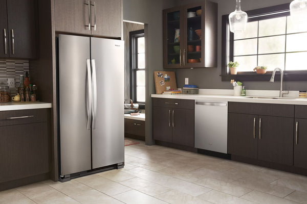 36-inch Wide Side-by-Side Refrigerator - 25 cu. ft. #stainless