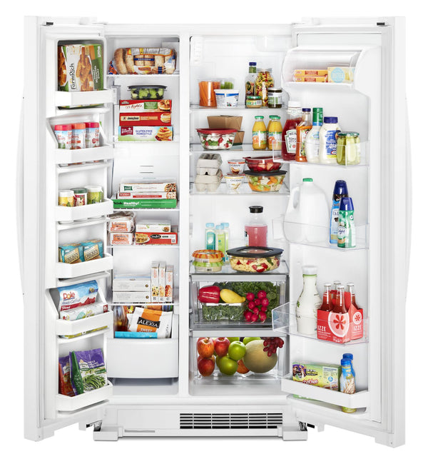 36-inch Wide Side-by-Side Refrigerator - 25 cu. ft. #white
