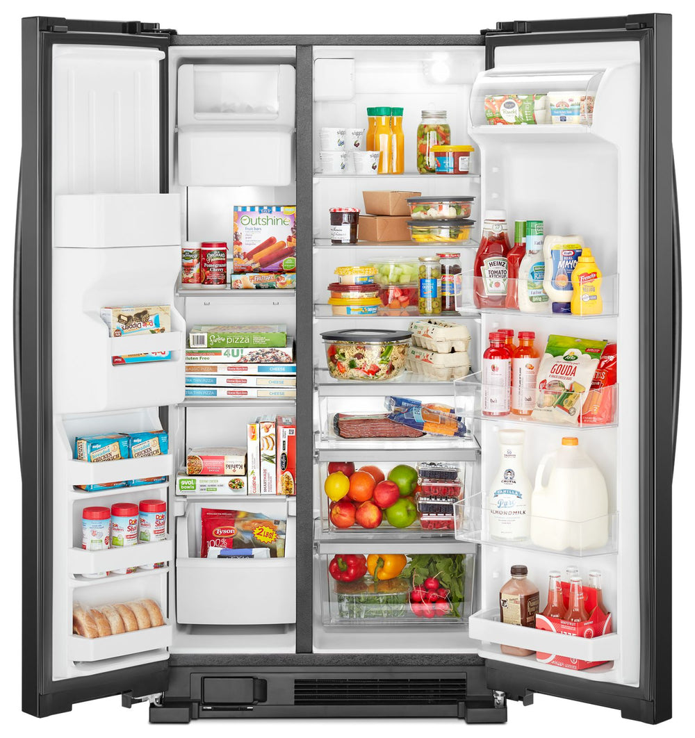 33-inch Wide Side-by-Side Refrigerator - 21 cu. ft. #black