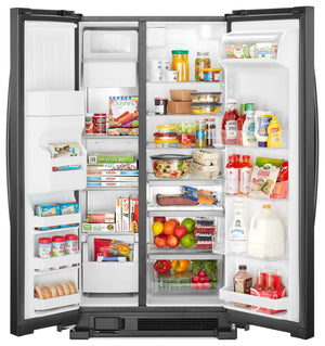 33-inch Wide Side-by-Side Refrigerator - 21 cu. ft. #black