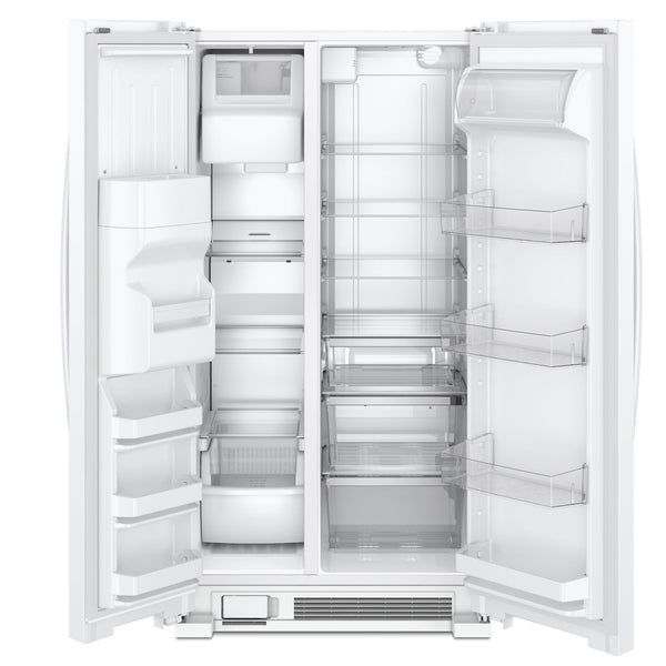33-inch Wide Side-by-Side Refrigerator - 21 cu. ft. #white