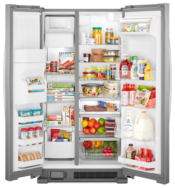 33-inch Wide Side-by-Side Refrigerator - 21 cu. ft. #stainless