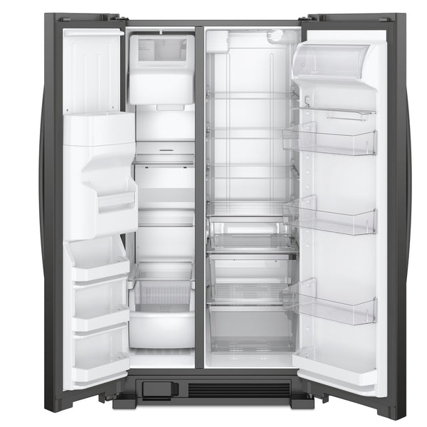 36-inch Wide Side-by-Side Refrigerator - 25 cu. ft. #black