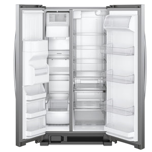 36-inch Wide Side-by-Side Refrigerator - 25 cu. ft. #stainless