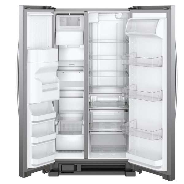 36-inch Wide Side-by-Side Refrigerator - 25 cu. ft. #stainless