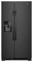 36-inch Wide Side-by-Side Refrigerator - 25 cu. ft. #black