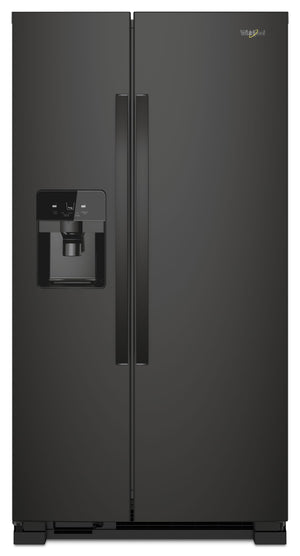 36-inch Wide Side-by-Side Refrigerator - 25 cu. ft. #black